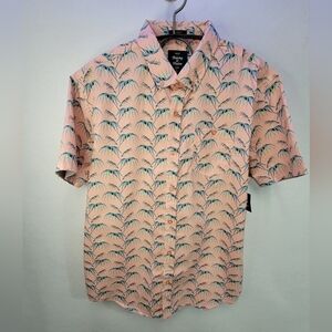 Artistry in Motion Short Sleeve Button Down Shirt Palm Trees Men's Size Large